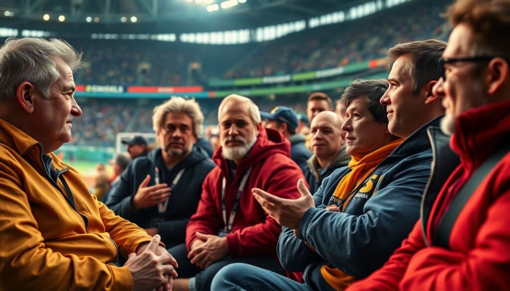 Интервью с болельщиками об их опыте посещения матчей - иллюстрация