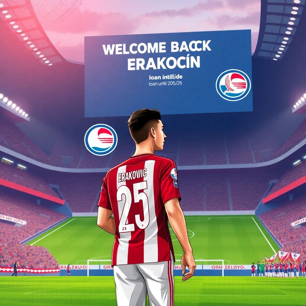 Зенит отдал Страхинию Эраковича в аренду Црвене Звезде до 2026 года